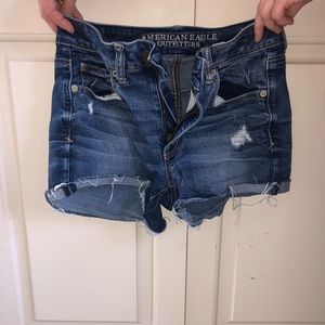 High rise stretch shorts